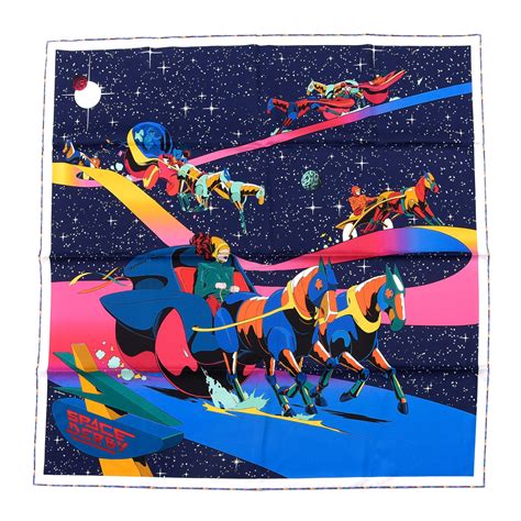 hermes scarf space derby|Hermès Multicolor Silk Space Derby By Ugo Bienvenu Scarf.